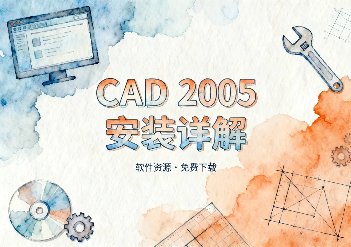 CAD 2005安装包与安装步骤详解，低配电脑也能用